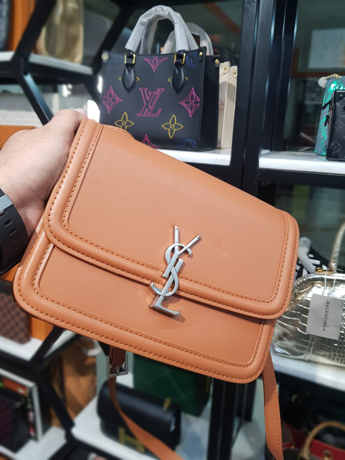 YSL Solferina Medium Satchel