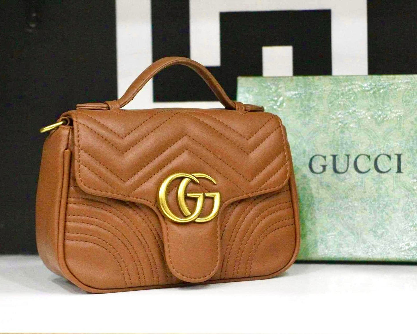 GUCCI GG MARMONT MINI TOP HANDLE BAG